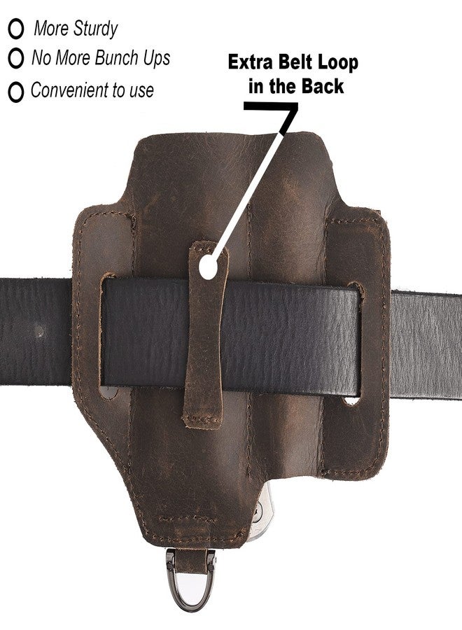 Topstache Leather Multitool Sheath, EDC Belt Organizer, Leatherman Sheath, Darkbrown - Image 3