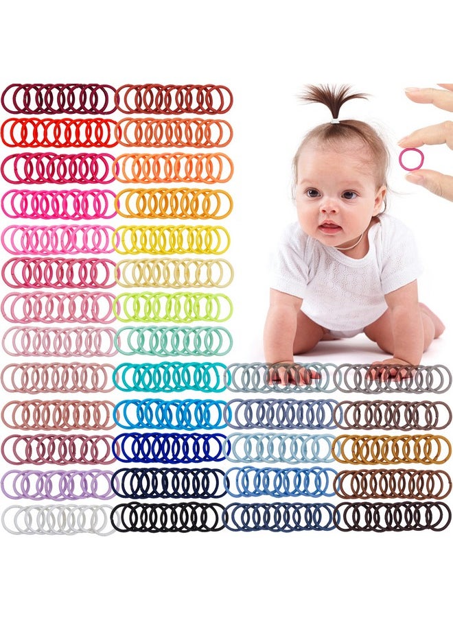 CELLOT - 360Pcs Baby Hair Ties 36 Multicolors Elastic Hair Ties2Cm In Diameter No Crease Finger Rubber Hair Elasticssmall Thin Hair Ponytail Holders Hair Accessories For Baby Girls Toddlers Kids - Image 1