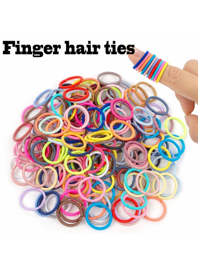 CELLOT - 360Pcs Baby Hair Ties 36 Multicolors Elastic Hair Ties2Cm In Diameter No Crease Finger Rubber Hair Elasticssmall Thin Hair Ponytail Holders Hair Accessories For Baby Girls Toddlers Kids - Image 1