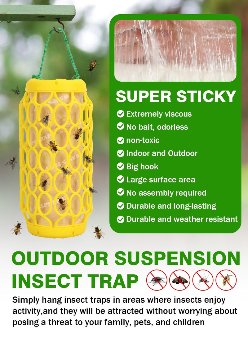 URbazaar Fly Trap Outdoor Hanging, Insect Fly Catcher with Fly Attractant, Non-Toxic Outdoor Hanging Ranch Fly Traps, Reusable Fly Repellent Trap Fly Killer Deterrent for Pasture/Orchard/Garden/Camping - Image 4