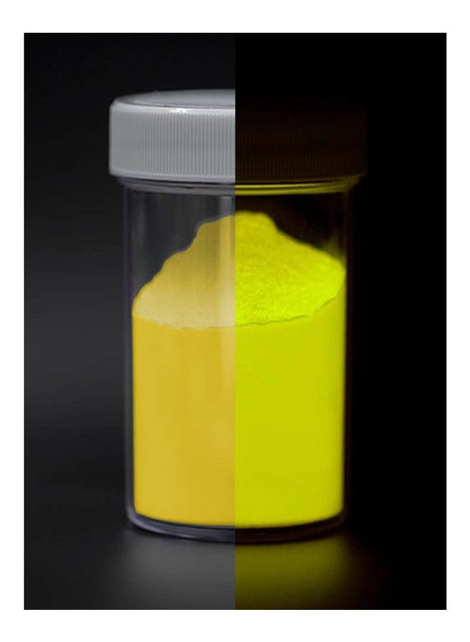 Americos Glow in The Dark Pigment Luminous Powder (Fluorescent Yellow) Non-Toxic, for Slime Nails, Wall Painting, Resin, Concerts (60 GM) - Image 1