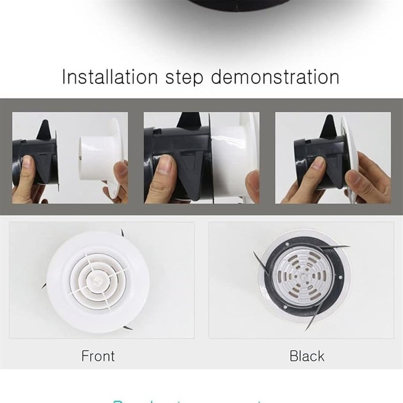 Adjustable Round Air Vent Louver Grille Cover 125mm Exhaust Ducting Ventilation - Image 5
