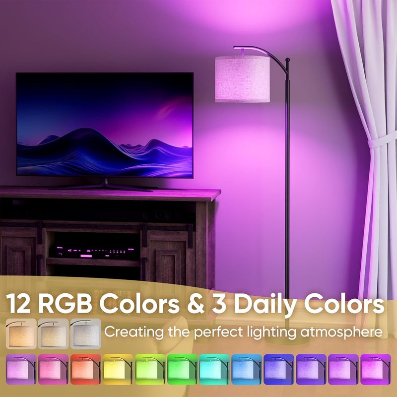 Rottogoon Battery Operated Floor Lamp, RGB Dimmable Cordless Standing Lamp with Remote Control for Living Room, Tall Floor Lamp for Bedroom - Image 4