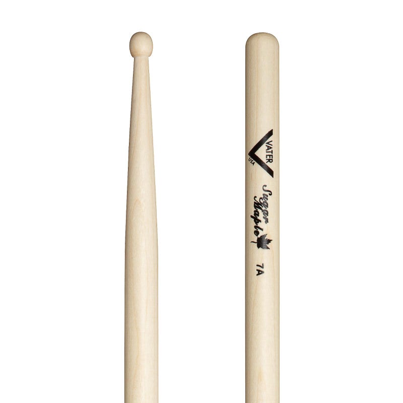 Vater 7A Wood Tip Sugar Maple Drum Sticks VSM7AW, Pair - Image 1
