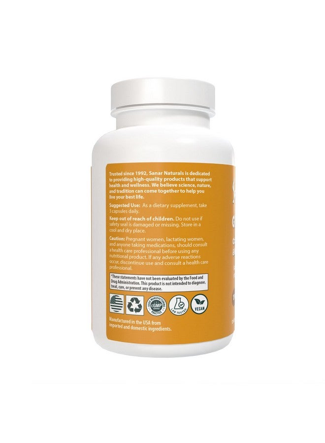 Sanar Naturals Sanar Naturals Glucosamine Chondroitin MSM Turmeric - Joint Support Supplement for Knees, Back, Hands, and Body - Non-GMO, Gluten Free, 120 Capsules - Image 3