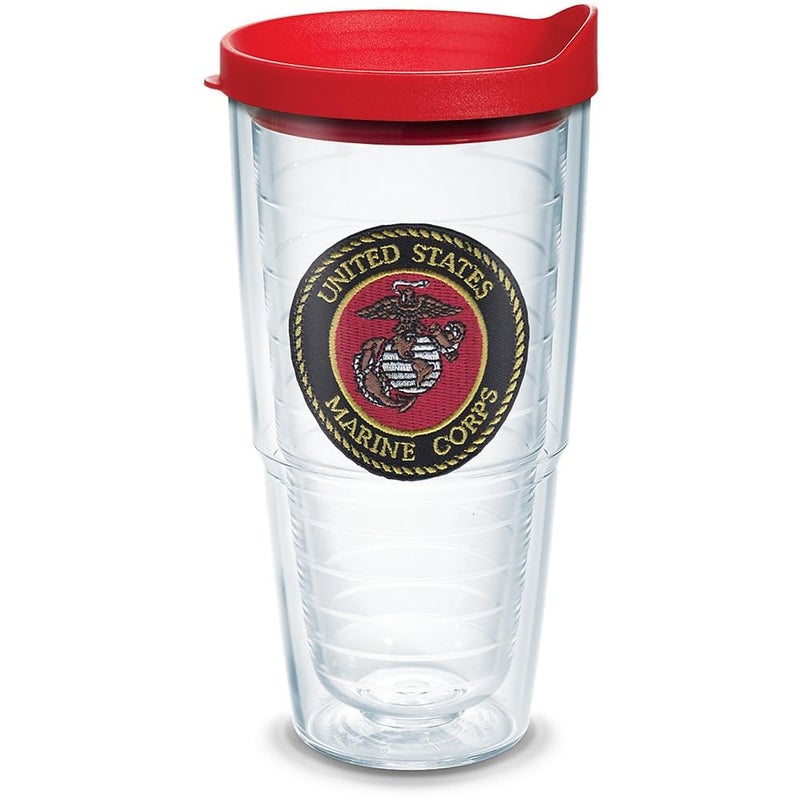 Tervis Marines Logo Made in USA Double Walled Insulated Tumbler Travel Cup Keeps Drinks Cold  Hot 24oz Classic