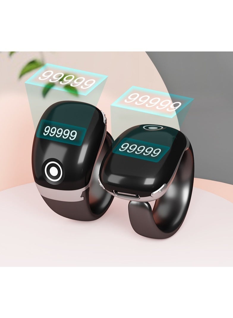 حلقة تسبيح وذكر ذكية، عداد صلاة رقمي بشاشة OLED، تنبيه بالاهتزاز، تحكم عبر تطبيق بلوتوث، وبطارية قابلة للشحن - Image 5