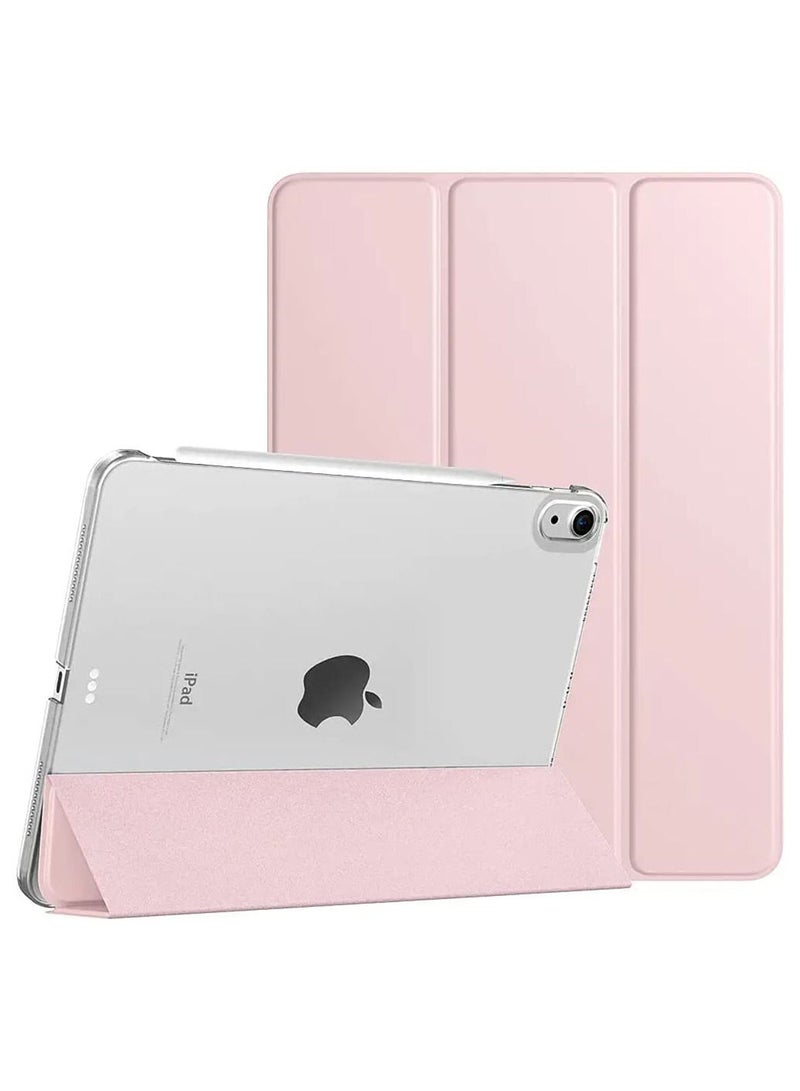 Y&D Case for New iPad Air 4th Generation 9.7 Inch, 4 Case, Support 2nd Gen Apple Pencil Charging, Slim Stand Hard Back Shell Protective Cover with Auto Wake, Sleep, Smart (Light Pink) - Image 1