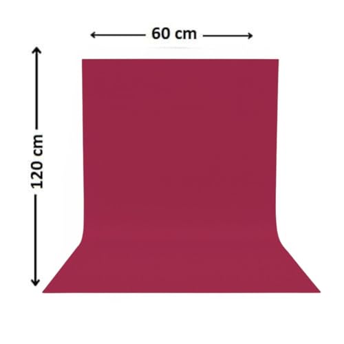 SMILEDRIVE® Photography Background Sheets - Backdrop Sheets 60 x 120 cm Waterproof Wrinklefree PVC Material (Maroon) - Image 4