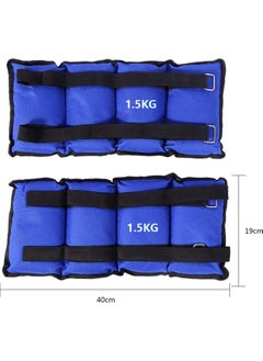 Festive Gallery Adjustable Ankle Weights for Women and Men, Ankle Wrist Weight Durable Practical Hands or Feet Wear Resistant, Walking Jogging Gymnastics Aerobics Enthusiasts Muscle Training (1.5 kg x 2Nos)  - Image 2