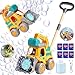 Britik Bubble Machine for Toddlers 36 Construction Truck Bubble Lawn Mover 2in1 Handheld Push Automatic Bubble Blower with Led Lights USB Rechargeable Bubbles Toy for Kids Boy Girl 36 Year Old - Image 2