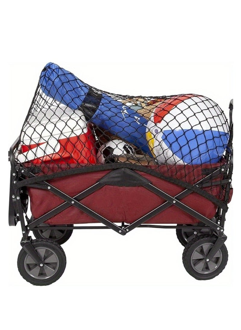 Generic 1pc Heavy-Duty Utility Wagon Rear Net, Polyester Cargo Mesh for Secure & Organized Transport, Fits Garden Carts and Trolleys  - Image 1