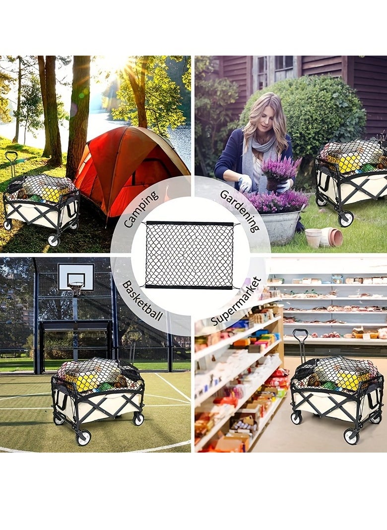 Generic 1pc Heavy-Duty Utility Wagon Rear Net, Polyester Cargo Mesh for Secure & Organized Transport, Fits Garden Carts and Trolleys  - Image 5