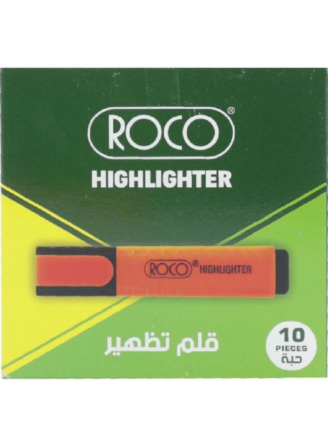 ROCO Highlighter Orange Pack of 10 - Image 1
