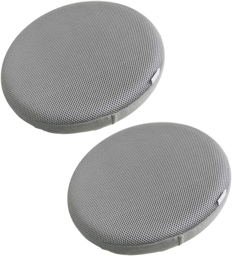 klarako2 Pcs 12/13/14/16 inch Bar Stool Covers Round Chair Seat Cushion Slipcovers klarakoGray 40cm - Image 1