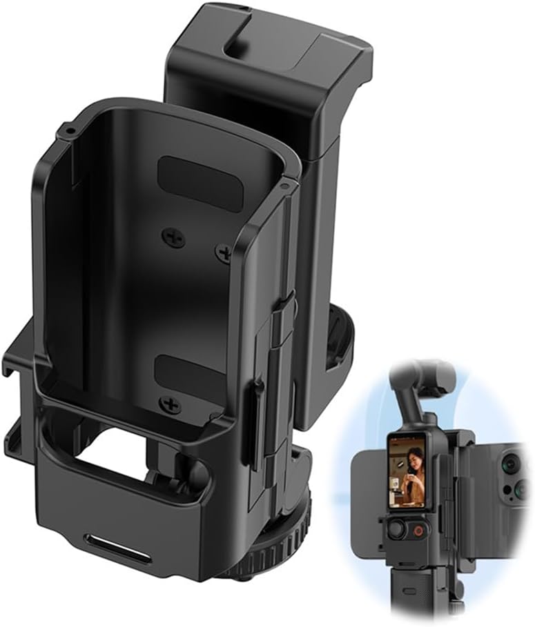 Phone Holder Mount for DJI OSMO Pocket 3, Cell Phone Teleprompter Holder Bracket, Tripod Adapter, Phone Clip Clamp, Protective Bezel Expansion Accessories for Pocket 3 - Image 1