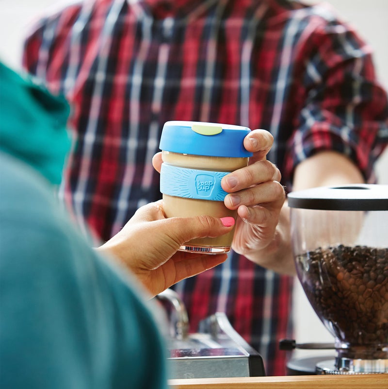 KeepCup Brew, Reusable Glass Tumbler with Spill-proof lid, Tall Coffee Cup 12oz/340ml - Qahwa - Image 5