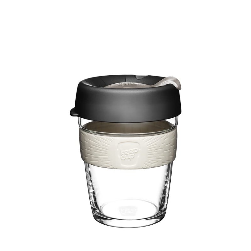 KeepCup Brew, Reusable Glass Tumbler with Spill-proof lid, Tall Coffee Cup 12oz/340ml - Qahwa - Image 1