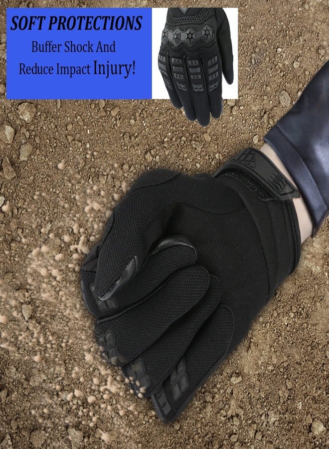 KAIWENDE Men’s Dirt Bike Riding Gloves -Full Finger Touch-Screen Motocross/Motorcycle Gloves for BMX MX ATV MTB Off-Road Riding (Large, Black) - Image 3