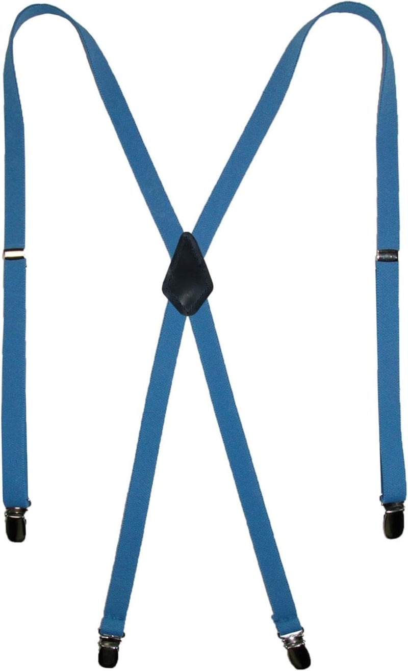CTM Women's Elastic Clip-End 1/2 Inch Skinny Urban Suspenders - Image 3