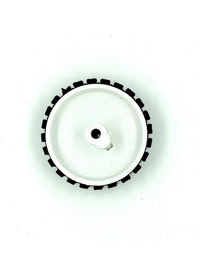 Invento INVENTO 4pcs 70mm x 20mm Plastic Robotic Wheel Durable Rubber Tire Wheel 6mm Hole for DC Geared Motor RC Car Robot  - Image 2