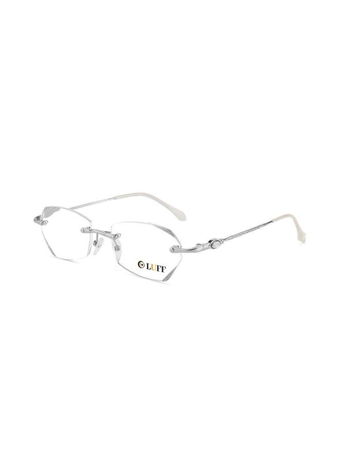 LUFF Rimless Reading Glasses for Women,Frameless Metal Fashion Diamond Cut Edge Blue Light Computer Reader,Anti Eyestrain - Image 1