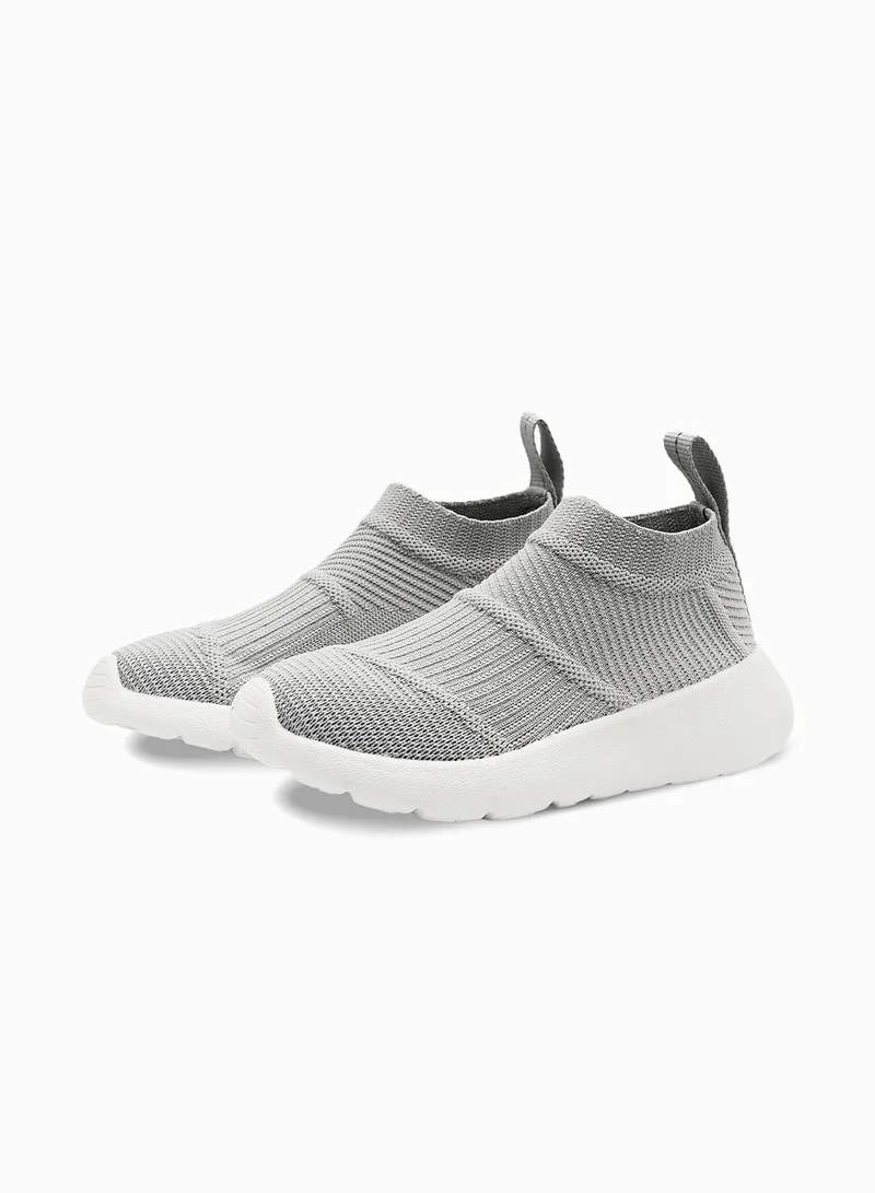 Duozoulu Light Grey CL Striped Sock Walking Trainer  | Best Price UAE