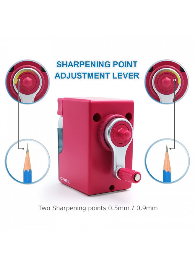 CARL, Coloris Pencil Sharpener, CP-100A-P, Pink - Image 3