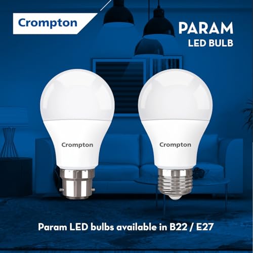 Crompton Param LED Bulb | 9W | Cool Day Light | B22 Base | 180 Degree Coverage | 4kV Surge Protection | 440V High Voltage Protection | Pack of 8 - Image 4