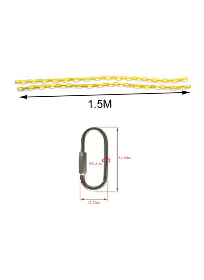 JSAITOYS - Yellow Plastic Coated Swing Chain And Quick Link Hook - Image 1
