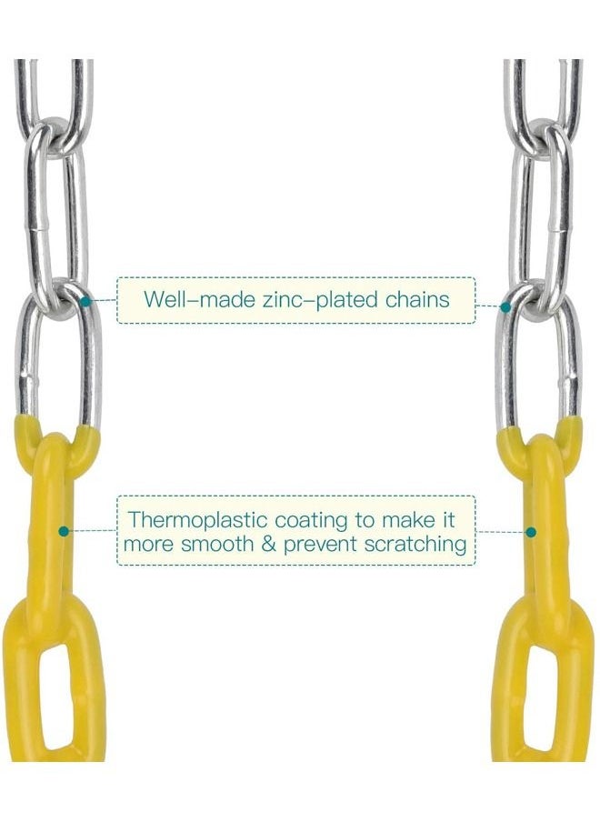 JSAITOYS - Yellow Plastic Coated Swing Chain And Quick Link Hook - Image 1