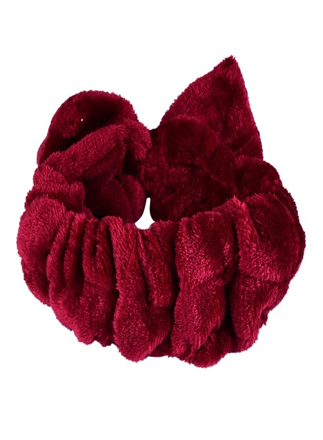 Matkooz Soft Faux Fur Baby Head Band With Pearl For Girls And Women, Makeup Bands - Spa head Bands - Pack Of 1Pcs, Maroon - Image 3
