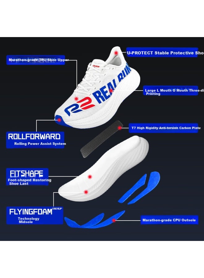 R2 Real Run 2.0 New Carbon Plate Running Shoes Spring Lightweight Marathon Cushioning Breathable Professional Running Shoes For Men And Women - Image 2