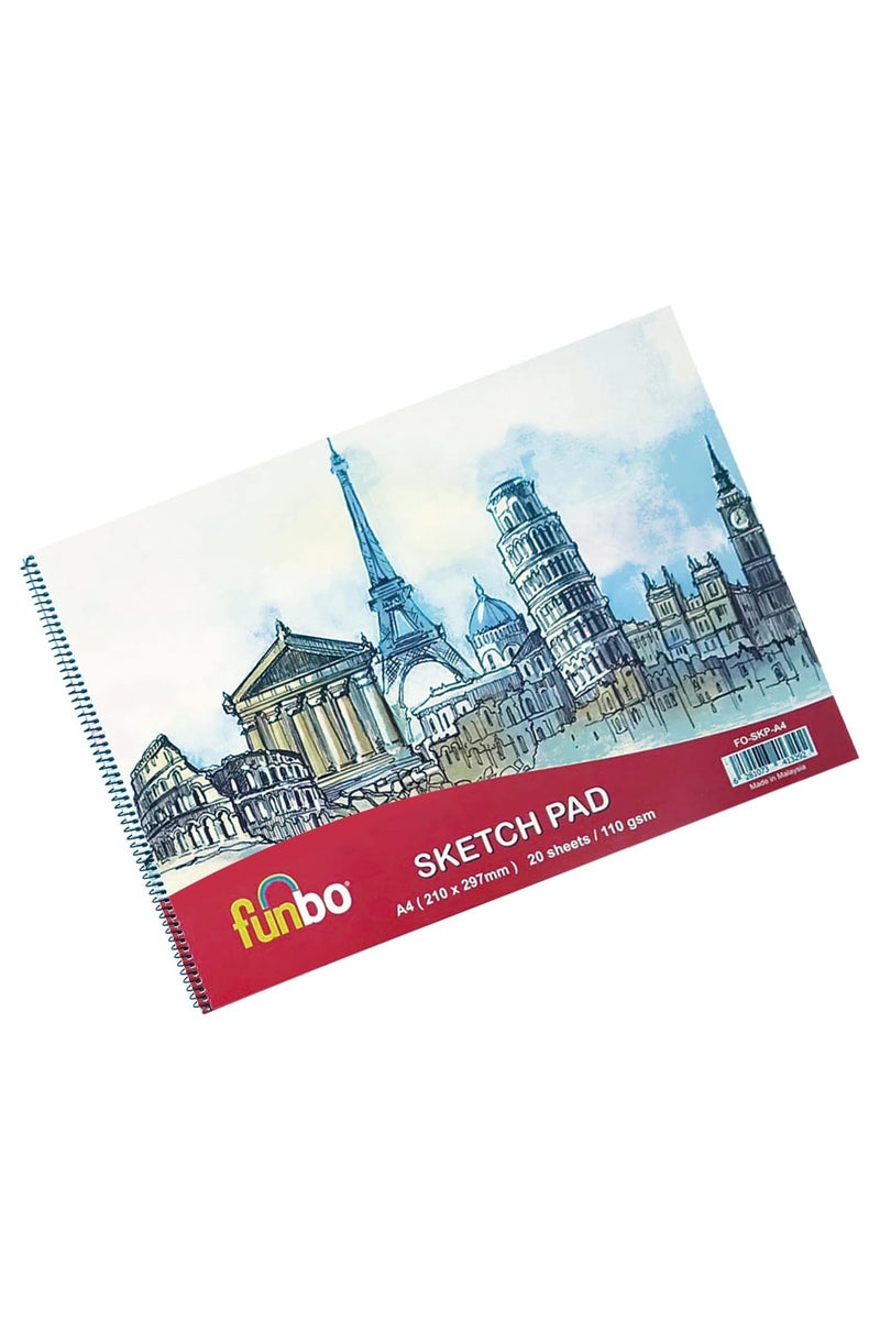 FUNBO SKETCH PAD A4, 20 SHEETS / 110 GSM - Image 3