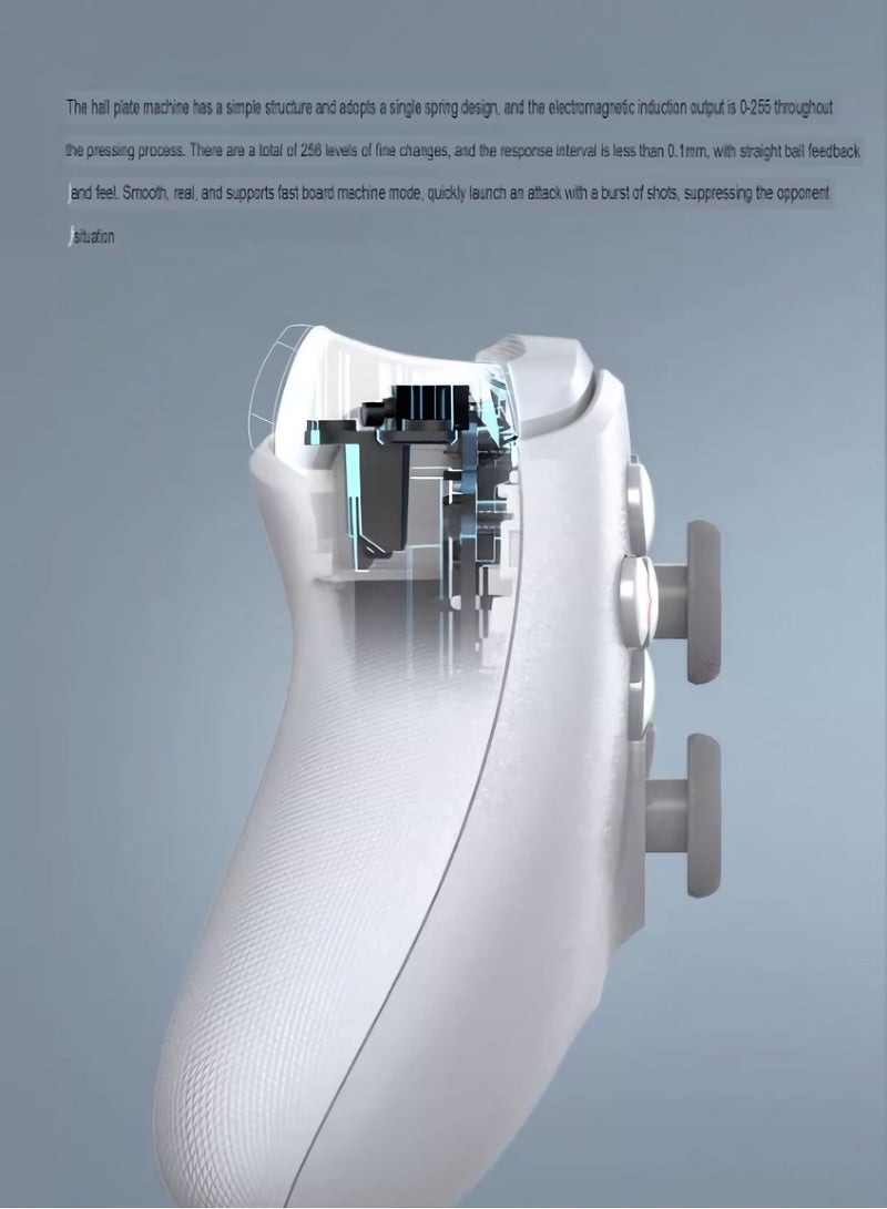 Game Controller, Wired PC Computer Gamepad, Portable Controller With Hall Effect Joysticks, Sturdy And Durable Wired Joypad For Computer Console, (1pc, White) - Image 2