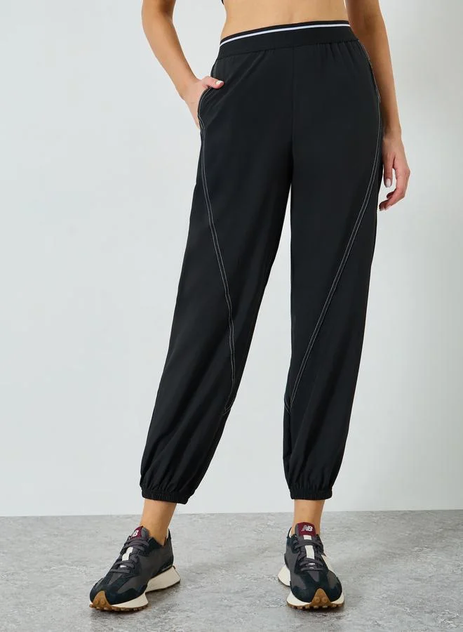 Styli Active Contrast Stripe Waist Detail Joggers