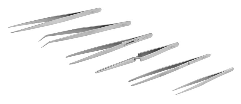 SE 6-Piece Stainless Steel Tweezers Set - TW2-406 - Image 3