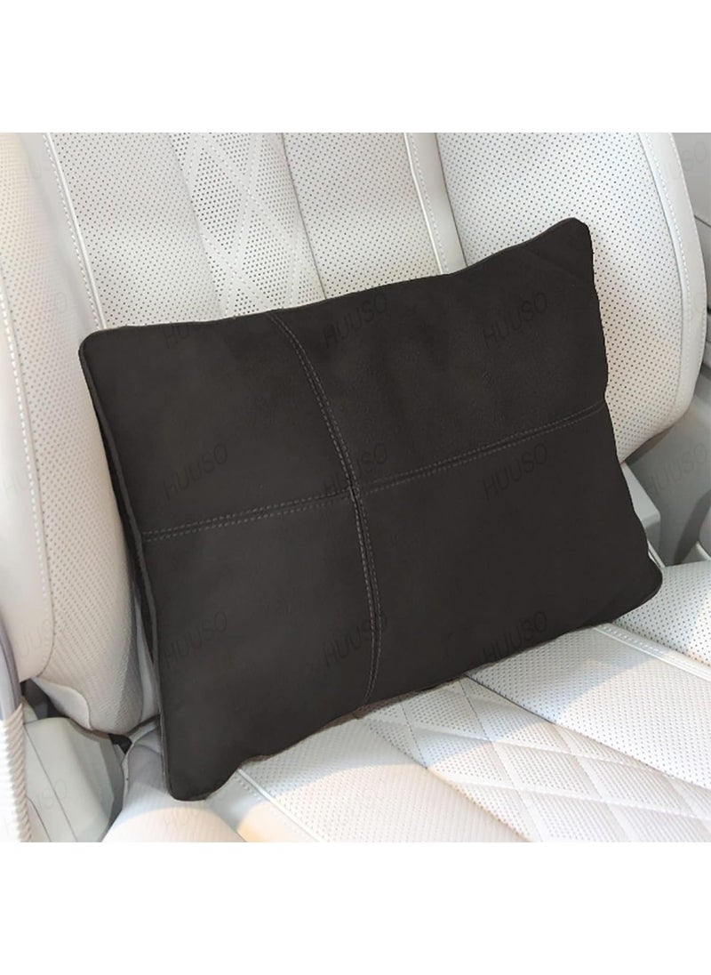 HUUSO HUUSO Luxury Car Headrest Lumbar Support Set MaybachInspired UltraSoft Comfort 2 Headrests 2 Lumbar Pillows Black  - Image 4