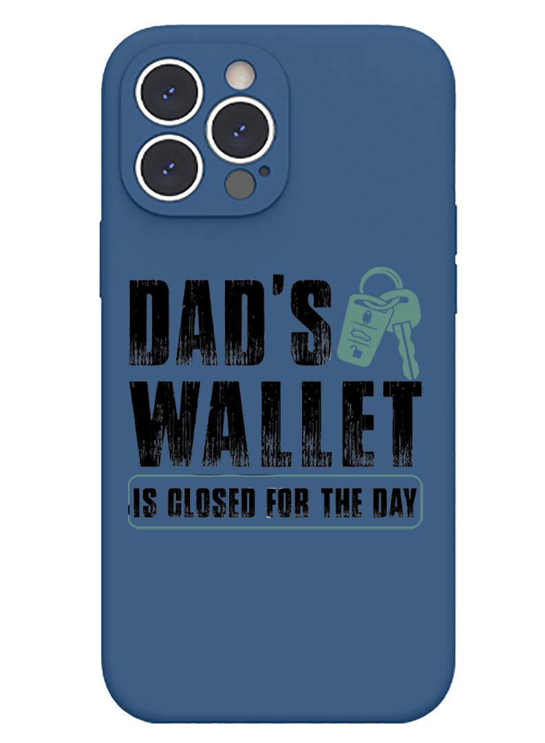 Theodor Protective Slim Fit Case Liquid Silicone Cover with Full Body Protection Anti-Scratch Shockproof Case For iPhone 15 Pro Blue  - Dads wallet white copy  - Image 1