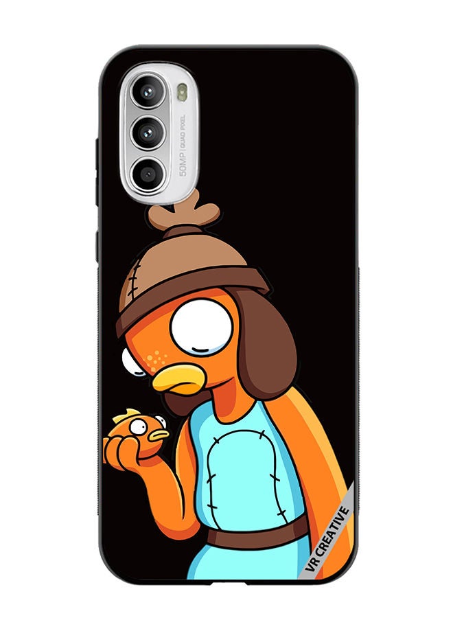 VR CREATIVE Protective Case Cover For Motorola Moto G82 Funny Fish stick Design Multicolour - Image 1