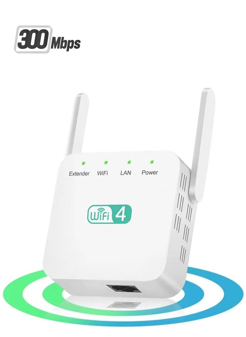 Anmi - WiFi Extender,Wifi Amplifier,2.4GHz Wifi Repeater With 2 Antennas, 1 Ethernet Port - Image 1