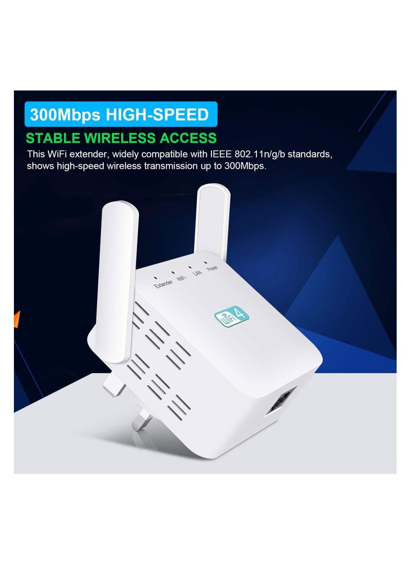 Anmi - WiFi Extender,Wifi Amplifier,2.4GHz Wifi Repeater With 2 Antennas, 1 Ethernet Port - Image 1