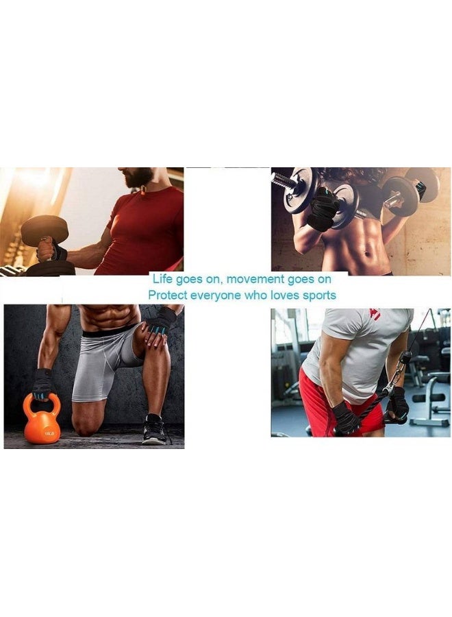 LAFILLETTE LAFILLETTE Fitness Weight Lifting Body Building Training Exercise Cycling Sport Workout Glove Gym & Fitness Gloves  (Blue, Black)  - Image 4