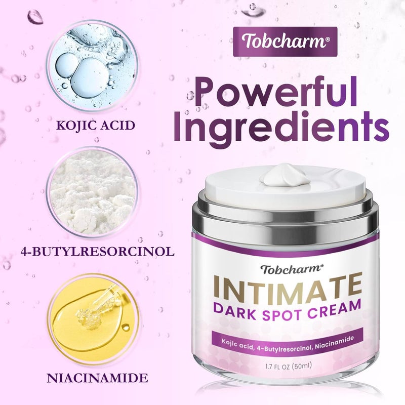 Tobcharm Skin Bleaching Cream for Intimate Areas - Skin Whitening and Lightening Cream, Dark Spot Corrector for Inner Thigh, Bikini Line, Underarms, and Sensitive Areas - Image 4