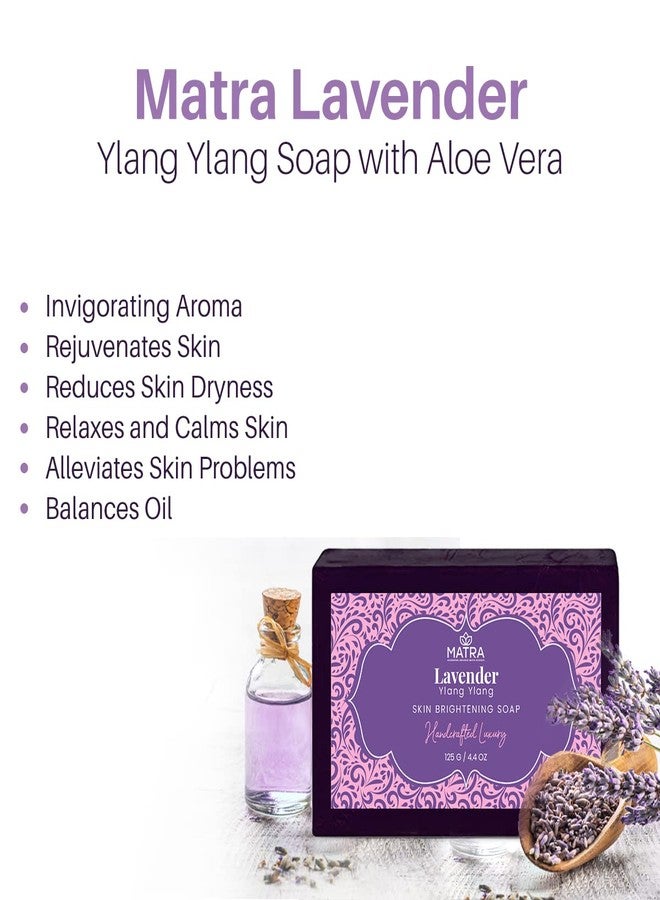 Matra Natural & Handmade Soaps Combo for glowing skin | Pack Of 4-125 g Each (Aloevera, Lavender, Orange, Kewra) - Image 4