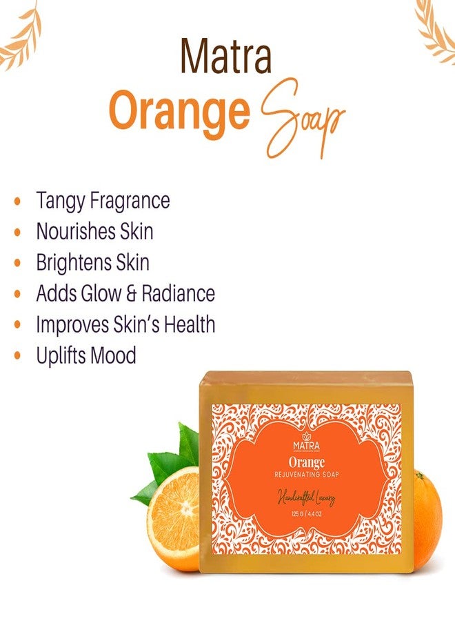 Matra Natural & Handmade Soaps Combo for glowing skin | Pack Of 4-125 g Each (Aloevera, Lavender, Orange, Kewra) - Image 3