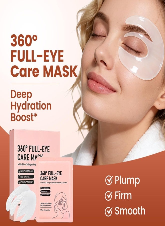 Pwkvsn Deep Peptide Collagen Eye Mask 6 Pairs, Full Eye Mask Patches with Bio-Collagen Peptide, Deep Hydrating Overnight Under Eye Patches for Dark Circles Puffy Eyes Wrinkles (1 Box/12 Patches - Image 2
