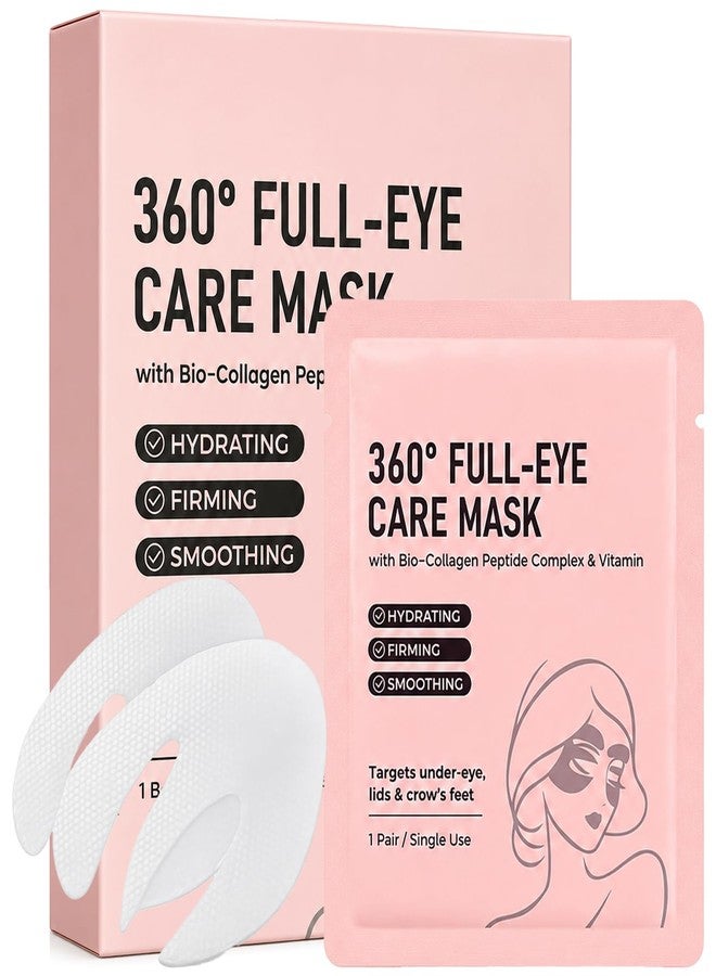 Pwkvsn Deep Peptide Collagen Eye Mask 6 Pairs, Full Eye Mask Patches with Bio-Collagen Peptide, Deep Hydrating Overnight Under Eye Patches for Dark Circles Puffy Eyes Wrinkles (1 Box/12 Patches - Image 1