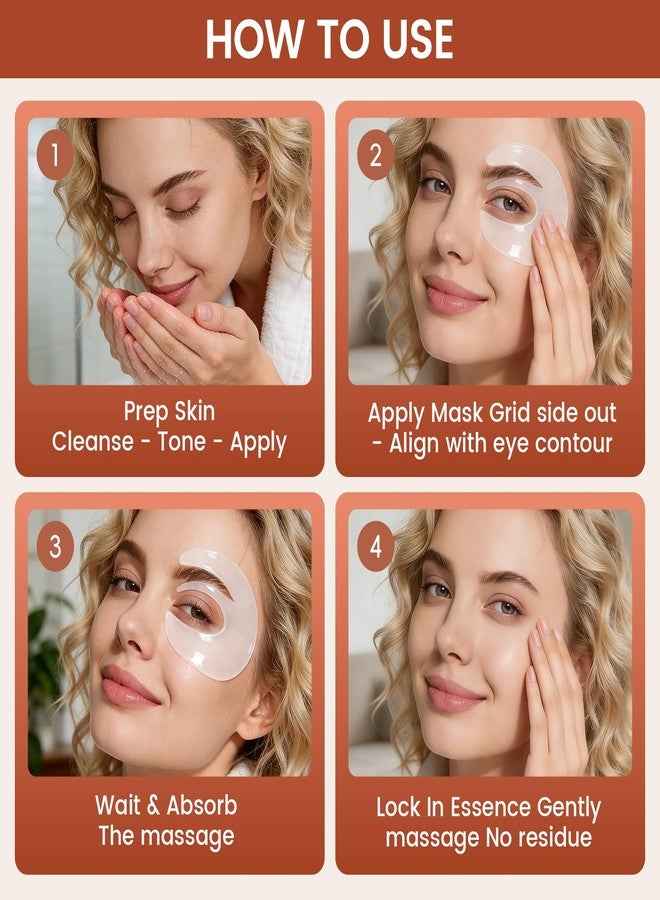 Pwkvsn Deep Peptide Collagen Eye Mask 6 Pairs, Full Eye Mask Patches with Bio-Collagen Peptide, Deep Hydrating Overnight Under Eye Patches for Dark Circles Puffy Eyes Wrinkles (1 Box/12 Patches - Image 5