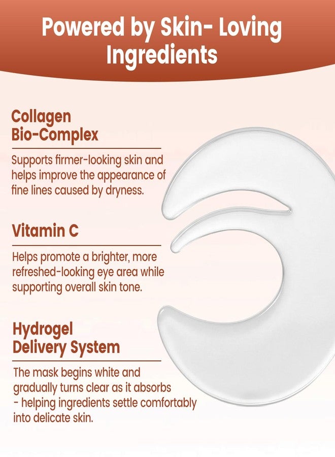 Pwkvsn Deep Peptide Collagen Eye Mask 6 Pairs, Full Eye Mask Patches with Bio-Collagen Peptide, Deep Hydrating Overnight Under Eye Patches for Dark Circles Puffy Eyes Wrinkles (1 Box/12 Patches - Image 4